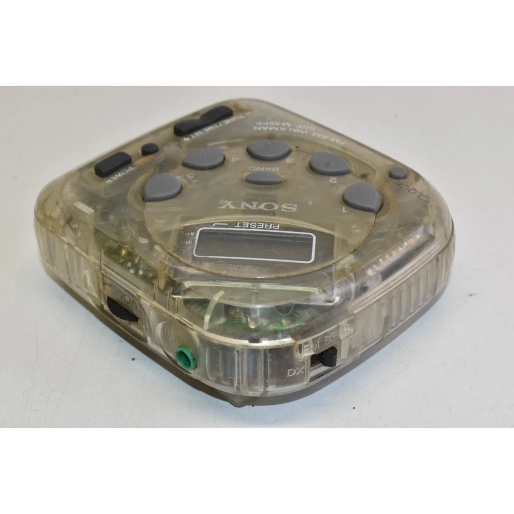 Sony AM/FM Walkman Model SRF-M35FP Clear Portable Radio-Prison Issued CLEAN/RARE